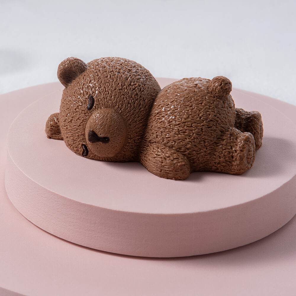 Bear Shaped Chocolate RaspBerry Mousse Cake