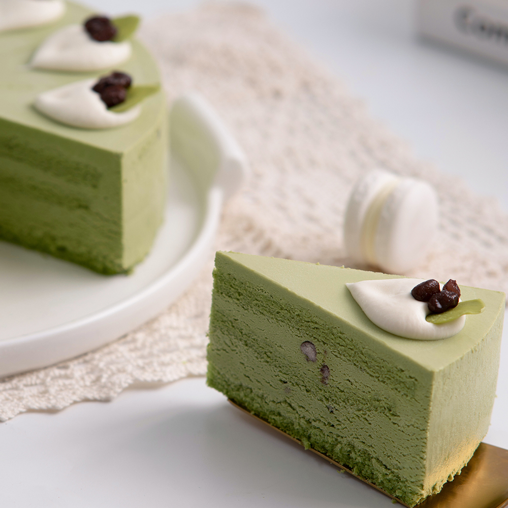 Matcha And Red Bean Mousse Cake