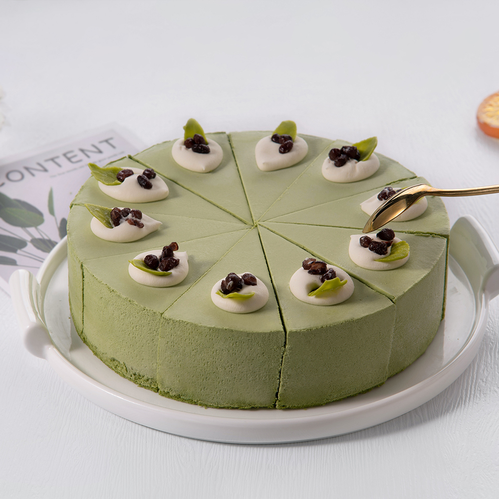 Matcha And Red Bean Mousse Cake