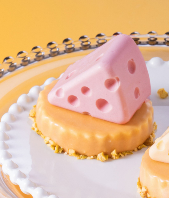 Strawberry Caramel Mousse Cake