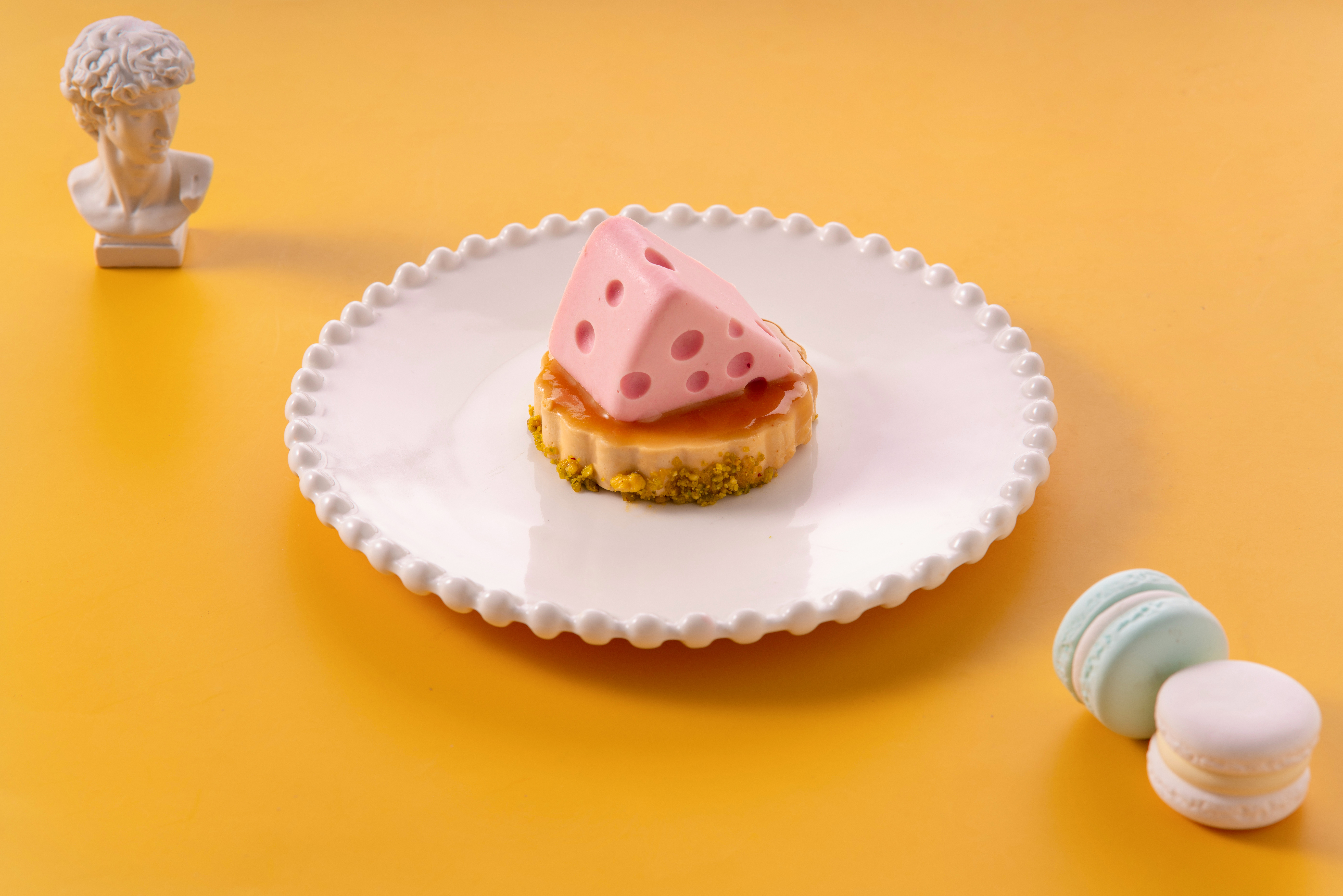 Strawberry Caramel Mousse Cake