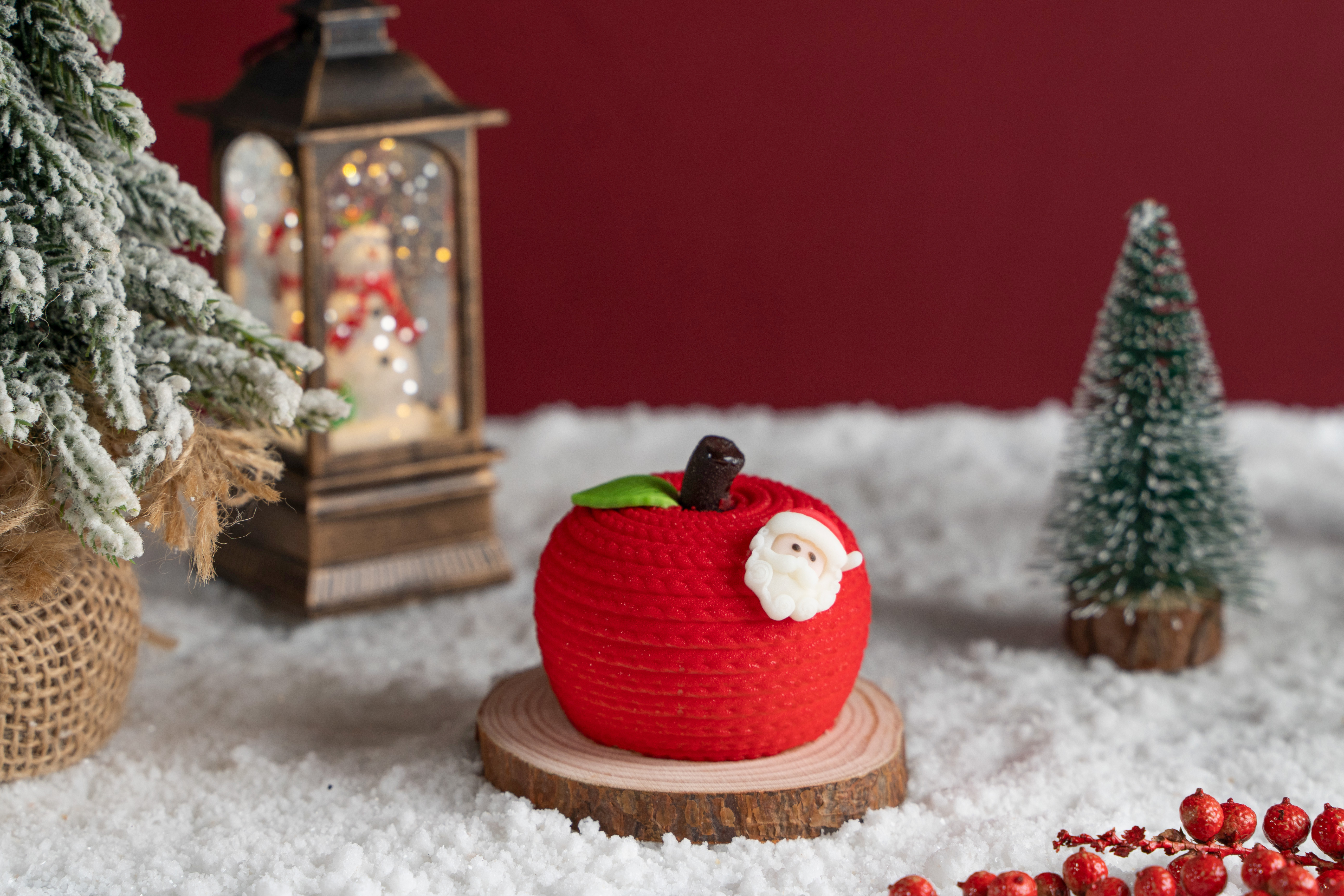Christmas Apple Mousse Cake