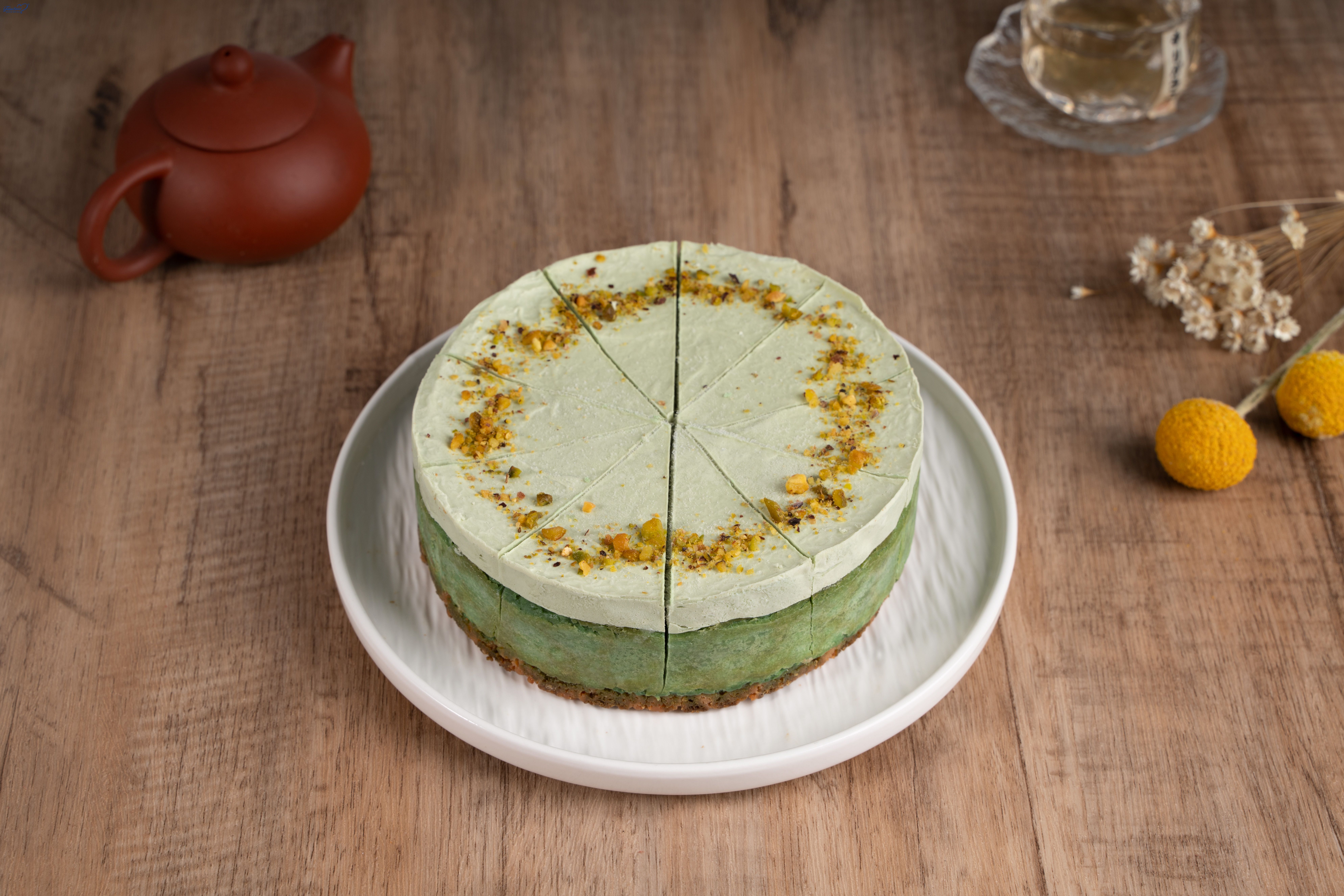 Pistachio Basque Vegan Desserts