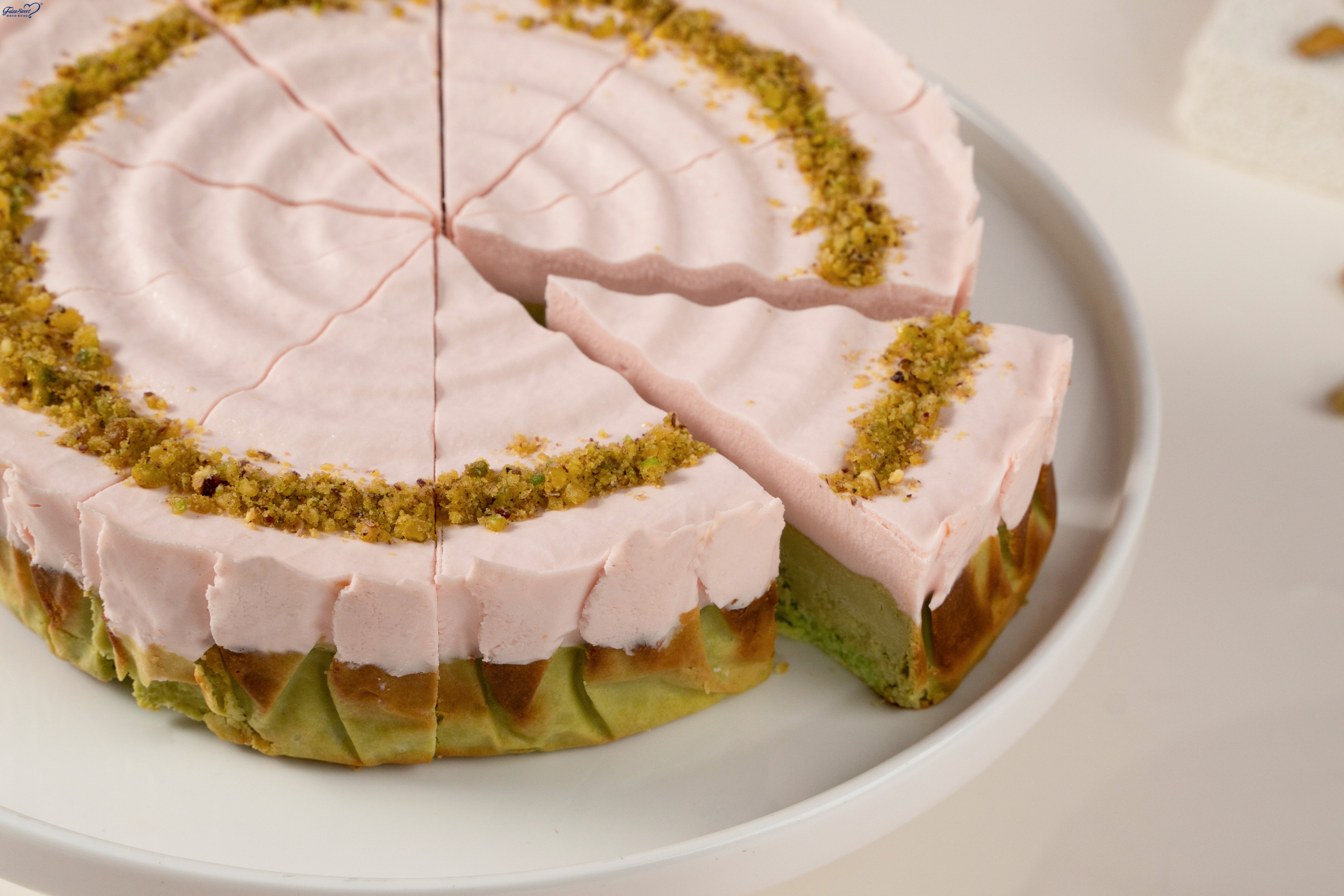 Guava Pistachio Basque Cheesecake